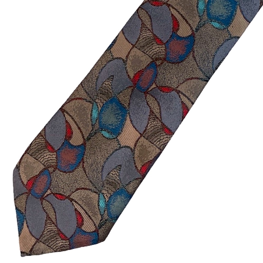 Oscar de La Renta Studio Multicolor Swirl Tie USA Made